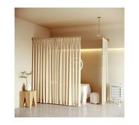 Sistema di binario per tende a forma di L con tende per la privacy che trasmette la luce per saloni di bellezza e camere da letto di hotel