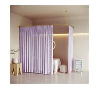 Sistema di binario per tende a forma di L con tende per la privacy che trasmette la luce per saloni di bellezza e camere da letto di hotel