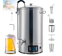 Sistema di Birrificazione Elettrico, Sistema di Home Brewing da 30L/40l/60l con Controllo Lcd e Raffreddamento Turbo, Controllo della Temperatura a 7 Fasi, per la Produzione di Birra Casalinga 60L
