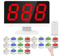 Sistema Di Buzzer Wireless Per Quiz, 20 Buzzer Per Game Show, 1 Monitor, 3 Modalità Di Risposta, 4 Stato Dei Colori, Con Telecomando Wireless, Buzzer Per Risposta Per Game Show E Aula