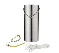 Sistema di campionamento dell'acqua, bicchiere a pendolo ispessito, in acciaio inossidabile/plexiglass, secchio di campionamento per acque profonde, adatto per fiumi, laghi, acque superficiali (1 L