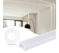 Sistema di canali LED fai-da-te da 16,4 piedi, impermeabile, diffusore da incasso con copertura bianco latte, antiusura, for soggiorno, home theater, piedi sotto le scale dell'armadio(20 * 20mm)