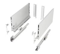 Sistema di cassetti JUNKER-SLIM Bianco Altezza: 199 mm Profondità: 450 mm resistente fino a 40 Kg Soft-Close Cassetti con telai snelli 13 mm