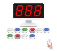 Sistema di cicalino risposta al gioco con modalità multiple, sistema quiz wireless 10 cicalini e monitor, distanza effettiva 100 metri, for concorsi scolastici sulle feste (10 groups)