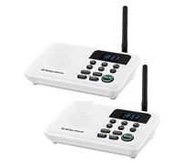 Sistema di citofono wireless per casa e azienda Interfoni senza fili FM a 22 canali Home House Business Uffici di chiamata e conversazione da 1 miglio di distanza da una stanza all'altra(2Unit White)