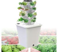 Sistema di Coltivazione idroponica a 15/20/25/30 Fori - Torre idroponica per Piante, 3/4/5/6 Piani - Sistema di Coltivazione idroponica da Giardino, Timer per Erbe aromatiche, Frutta e verdu