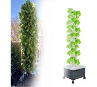 Sistema di Coltivazione idroponica a 15 Piani e 45 Fori, Set di Torri idroponiche, Kit di Coltivazione aeroponica Garden Tower per Erbe aromatiche, Sistema di Coltivazione idroponica per Ser