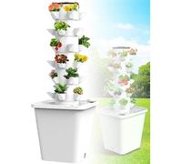 Sistema di Coltivazione idroponica a 3/4/5/6 Piani - Sistema di Coltivazione idroponica Hydroponics Tower Garden, Torre idroponica per Piante - con idratazione, Timer per Erbe aromatiche, fr