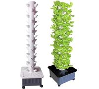 Sistema di Coltivazione idroponica a Torre, con 45 Capsule per Coltivazione idroponica da Giardino, Kit di Coltivazione idroponica a Torre e Serbatoio d'Acqua Mobile, per Giardinaggio.
