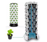 Sistema di Coltivazione idroponica a Torre con 80 Fori, con Pompa di idratazione, Kit di Coltivazione aeroponica per Erbe aromatiche, Frutta e Verdura