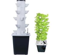 Sistema di coltivazione idroponica a torre con fori multipli per erbe, frutta e verdura