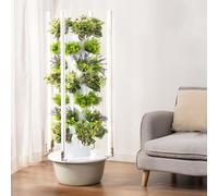 Sistema di coltivazione idroponica a torre per giardino di casa, fioriera verticale con luce LED, sistema idroponico a 5 strati per erbe e verdure