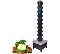 Sistema di Coltivazione idroponica a Torre, Sistema di Coltivazione Senza Suolo, con Pompa dell'Acqua, Cestino a Nido, Spugna e Serbatoio dell'Acqua Mobile, per Erbe aromatiche, Frutta e Ver