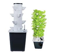 Sistema di Coltivazione idroponica da Giardino 15/20/25/30 baccelli Torre idroponica Kit di Coltivazione aeroponica Sistema di Semina acquaponica con Pompa idratante, Adattatore,