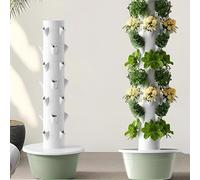Sistema di coltivazione idroponica da interno a torre, macchina per la coltivazione idroponica verticale di ortaggi con pompa e serbatoio d'acqua mobile, kit giardino intelligente interno,36 holes