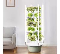 Sistema di coltivazione idroponica, giardino intelligente per interni con luce a LED, torre di verdure a 9 strati per gli appassionati di giardinaggio domestico