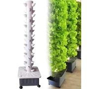 Sistema di Coltivazione idroponica Hydroponics Tower Garden, Sistema di Coltura idroponica per Erbe aromatiche, Frutta e Verdura da Interno, 15 Strati, 45 Piante con Pompa idratante, adattat