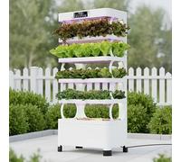 Sistema di Coltivazione Idroponica Indoor a 5 Livelli con Luci di Crescita a LED - 72 Fori per Piante e 85 Capsule per Verdure, Erbe, Fragole, Kit Giardino Intelligente Senza Terra pe Premium Edition