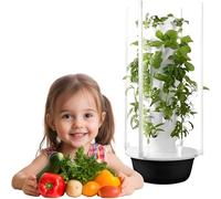 Sistema di coltivazione idroponica indoor, giardino verticale a 5/7/9 livelli con luci LED e pompa dell'acqua automatica per erbe aromatiche, verdure a foglia, frutta e ortaggi. Fioriera intelligent