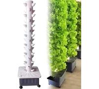 Sistema di Coltivazione idroponica, Kit di Coltivazione a Torre idroponica, 15 Piani, 45 Piante, Sistema di Coltivazione Verticale con autoirrigazione, Torre per Piante di ortaggi, Regalo PE