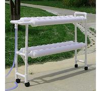 Sistema di Coltivazione idroponica, Kit di Coltivazione idroponica a 2 Strati, 36 Piante, 4 Tubi in PVC per Interni, per Verdure a Foglia, Tubo di piantagione da 63 mm (Tubo di piantagione d