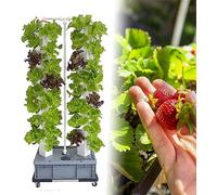 Sistema di Coltivazione idroponica,Kit di Coltivazione idroponica Coltivazione idroponica Sys Indoor Garden | Kit di Coltivazione di Erbe aromatiche a 64 Fori con Pompa | Torre idroponica ve