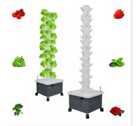 Sistema di Coltivazione idroponica, Kit di Coltura idroponica, Giardino Interno, Torre idroponica, 15 Strati, 45 Piante, Torre idroponica Verticale con Pompa e Serbatoio d'Acqua Mobile