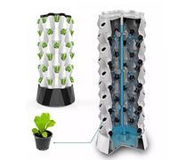 Sistema di Coltivazione idroponica, Kit per Sistema di Coltivazione idroponica, Sistema di Coltivazione Indoor, Torre di Coltivazione Verticale con Pompa di idratazione, Timer, Adattatore, l