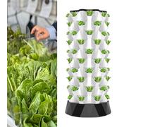 Sistema di Coltivazione idroponica, Kit Sys-TEM, Torre idroponica, con Punti di Crescita 48/64/80, Giardino idroponico Verticale a Torre, per Verdure, Erbe aromatiche e Fragole, Bianco, 80 f