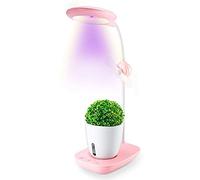 Sistema di Coltivazione idroponica per Erbe aromatiche da Interno, Lampada da Lettura 2 in 1 con Protezione per Gli Occhi e Livello dell'Acqua visibile, purificatore d'Aria sulla scrivania,