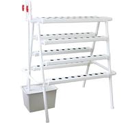 Sistema di Coltivazione idroponica Sistema di Coltivazione idroponica, Tubo in PVC-U per Alimenti a 4 Strati, per piantare Verdure a Foglia, per Giardinaggio Domestico e da Cucina