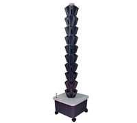 Sistema di Coltivazione idroponica, sistemi idroponici, Torre da Giardino aeroponica, per Giardinaggio Indoor, coltiva Erbe aromatiche, Frutta e Verdura, Fori da 40/50/60, Grigio - 12 Piani