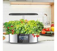 Sistema di Coltivazione idroponica Smart Garden Planter, 21 baccelli Intelligenti con Schermo LCD da 4,8 Pollici, aggiunta Automatica di Acqua e nutrienti, Kit per la germinazione di Erbe AR