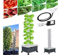 Sistema di Coltivazione idroponica, Torre di piantagione idroponica Verticale, Giardino Intelligente, Sistema di Coltivazione idroponica, Coltivazione Senza Suolo a 15 Strati e 45 Fori