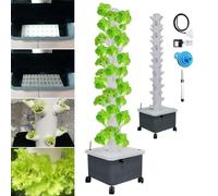 Sistema di Coltivazione idroponica, Torre idroponica, Sistema acquaponico a 15 Livelli e 45 Fori, Kit di Coltivazione idroponica per Interni per Frutta e Verdura con Pompa e Serbatoio d'acqu
