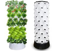 Sistema di Coltivazione idroponica Torre idroponica - Sistema di Coltura idroponica per Erbe aromatiche, Frutta e Verdura da Interno, Torre per aeroplani con Pompa idratante, Timer, Adattato