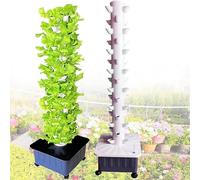 Sistema di Coltivazione idroponica Tower Garden, 45 vasi da Giardino Verticali indipendenti, Kit per Giardino Interno, Sistema di Coltivazione idroponica con Serbatoio d'Acqua Rimovibile e p