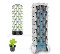 Sistema di Coltivazione idroponica Verticale, Sistema idroponico Verticale a 6/8/10 Strati, Kit idroponico con Timer per Pompa di umidità, per Erbe aromatiche, Frutta e Verdura, 8 Piani
