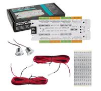 Sistema di controllo automatico a 32 canali con sensore di movimento a LED per scale, illuminazione per scale a prova di corto circuito, luminosità regolabile per illuminazione interna sotto le scale