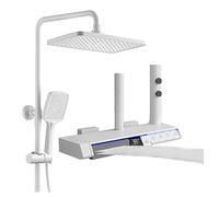 Sistema di doccia termostatica, display digitale Disponibile per bagno Set di rubinetti 5 funzioni Kit doccia con 3 modalità Pianella per doccia portatile, spruzzatore a vita, rubinetto a cascata, 2