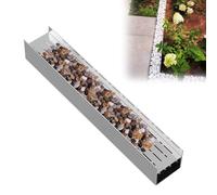 Sistema di drenaggio a canale in acciaio inossidabile 304, kit di scarico per trincea per ciottoli Rainstone, canale di scarico dell'acqua con copertura rimovibile