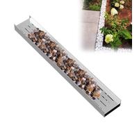 Sistema di drenaggio del Canale in Acciaio Inossidabile 304, Kit di drenaggio per trincee da Cortile per ciottoli, Pietre pluviali, Acqua con Copertura Rimovibile (20x5 cm (7 7/8x2))