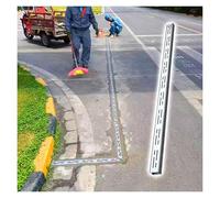 Sistema di drenaggio modulare in acciaio inox, 8 canali di drenaggio stretti per esterni, per vialetti, garage, marciapiedi, piscine, 10 x 3 cm, soluzione per grata