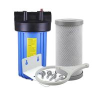 Sistema di filtraggio dell'acqua for tutta la casa Coronwater, con filtro CTO for sedimenti da 10"x4,5", ingresso/uscita da 1"(FK-10BC1-CCBC)