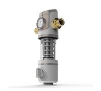 Sistema di filtraggio dell'acqua sottolavello Filtro dell'acqua for sedimenti spin-down riutilizzabile ， Doppio piano 40 micron con raschietto for alloggiamento incorporato, testa girevole, manometro
