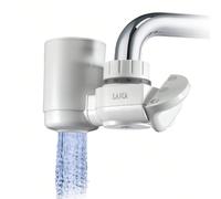 Sistema di filtrazione intelligente Hydrosmart. Marchio Laica. La confezione include: 1 dispositivo per filtrare l'acqua del rubinetto MODELLO VENEZIA, 1 filtro HYDROSMART™, 1 bottiglia PERSONAL in ac