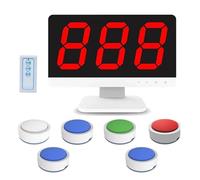 Sistema di gioco a quiz interattivo, buzzer per risposte a quiz wireless con telecomando, monitor + buzzer, perfetto per quiz show, attività educative e divertenti eventi di gruppo, set da 6 pezzi