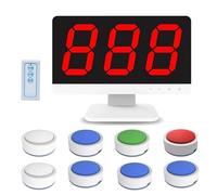 Sistema di gioco a quiz interattivo, buzzer per risposte a quiz wireless con telecomando, monitor + buzzer, perfetto per quiz show, attività educative e divertenti eventi di gruppo, set da 8 pezzi