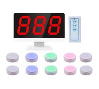 Sistema di gioco a quiz wireless, 10 cicalini con monitor e telecomando, aggiungere fino a 32 pulsanti, ideale per spettacoli di gioco, concorsi scolastici e feste