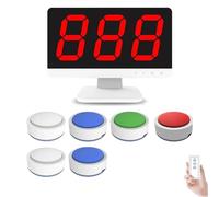 Sistema di gioco a quiz wireless con 16 cicalini e monitor, 4 colori di stato, 3 modalità di risposta, perfetto per concorsi scolastici e feste a quiz